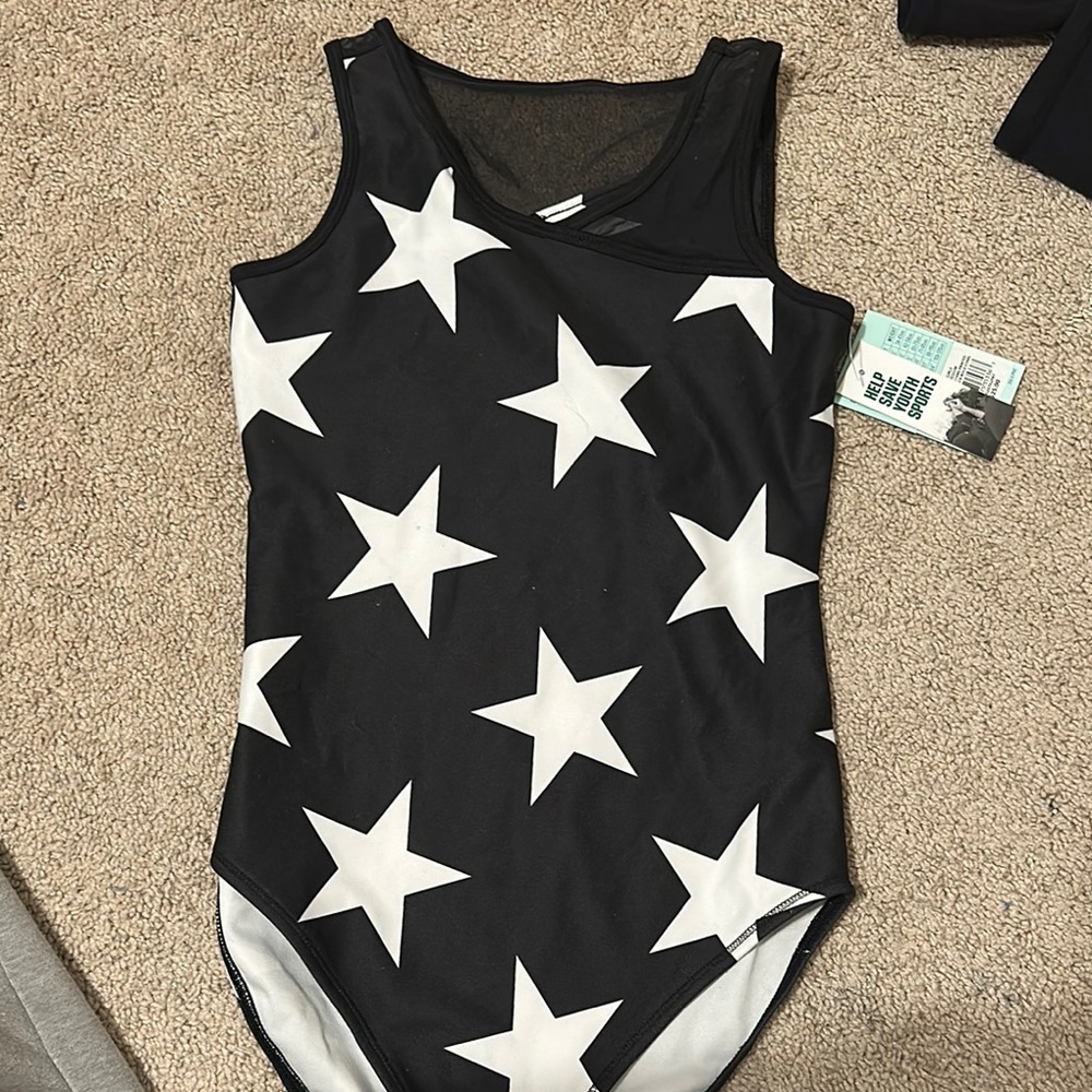 Black and White Star leotard